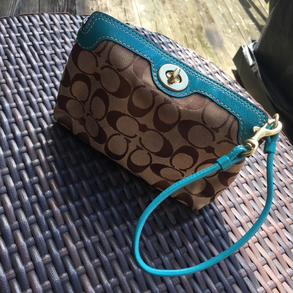 Coach Logo Wristlet